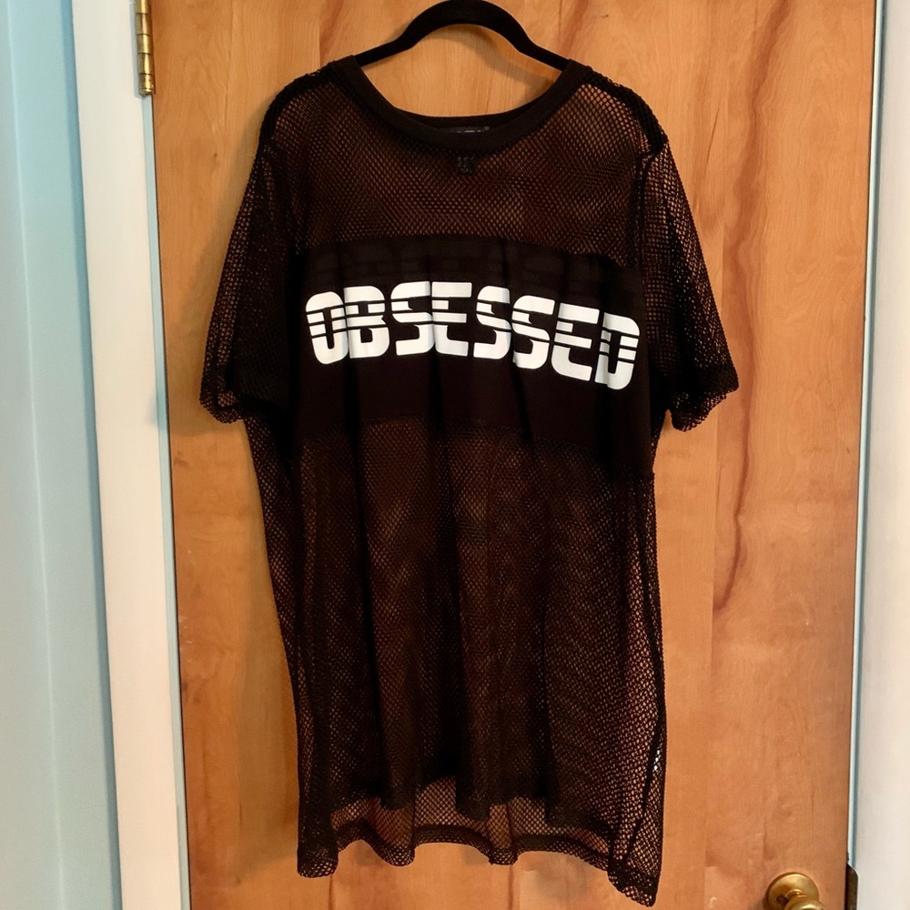 Forever 21_EUC_Mesh Graphic T-Shirt Dress_Size 2X